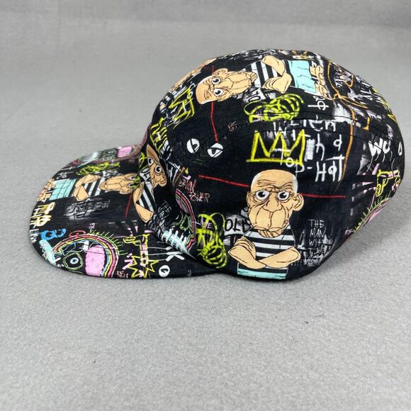 Tango Hotel 5 Panel Cap Strapback Hat All Over Print Black One Size Fits Most - Picture 3 of 7